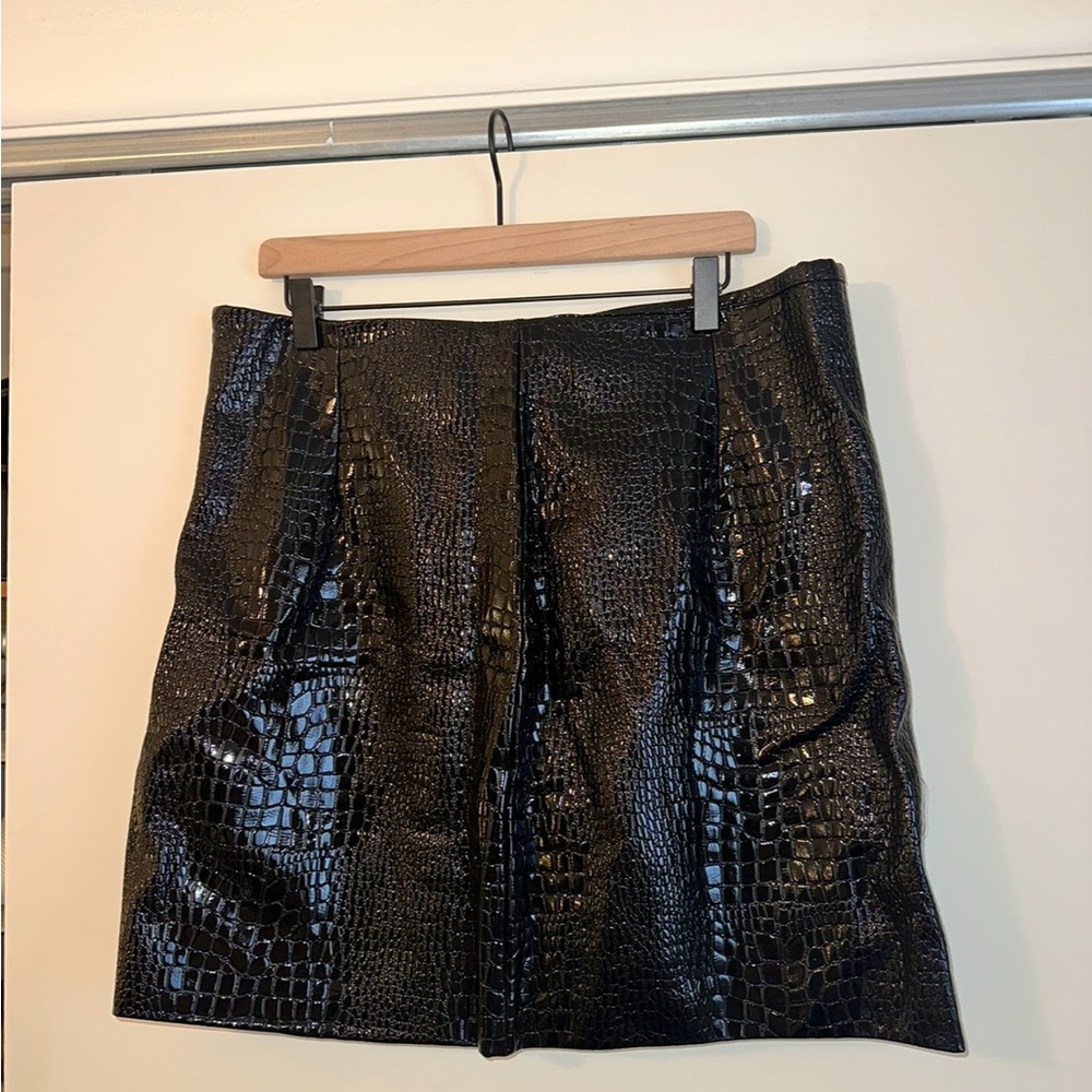 Nasty Gal faux leather/snakeskin mini skirt